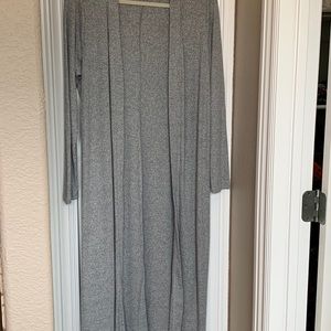 Long grey cardigan